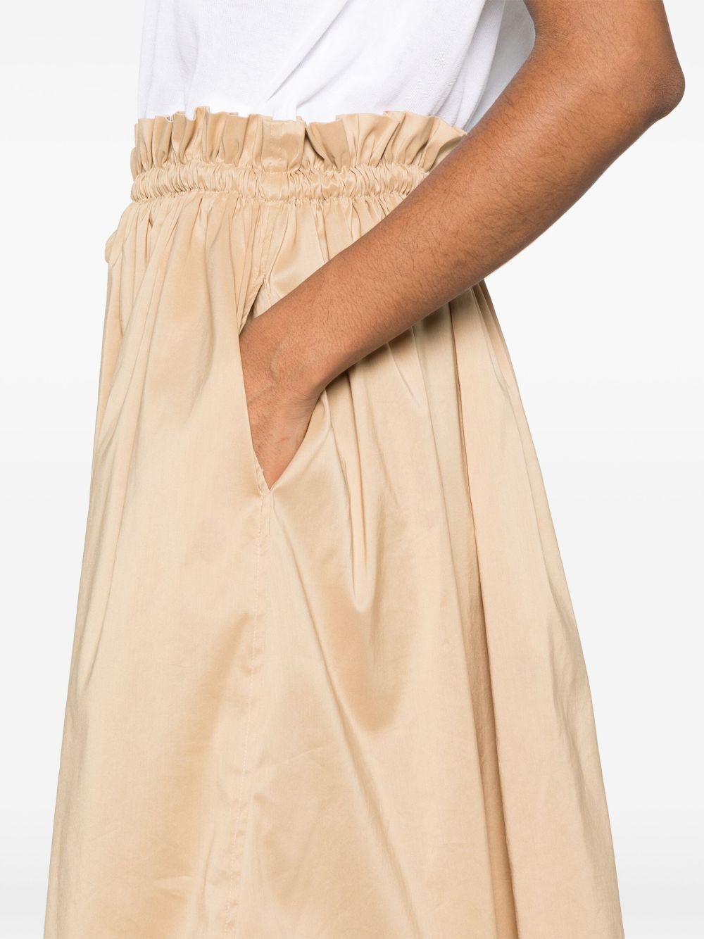 Fabiana Filippi Short-Sleeved Dress In Cotton And Poplin