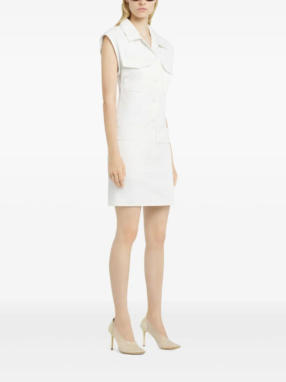 Courregès White Utility Vest With Pockets