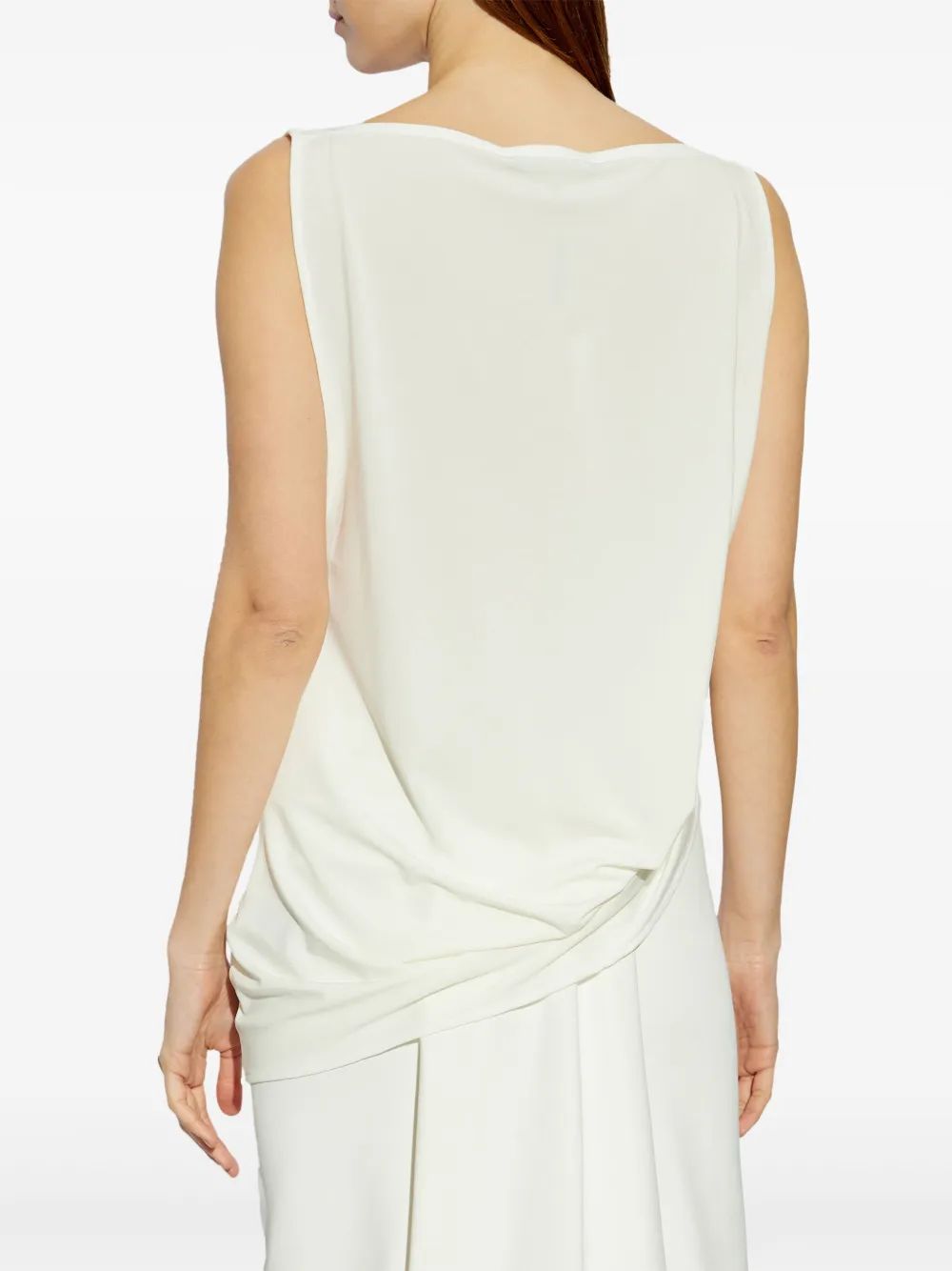 Jacquemus Asymmetric White Peplo Top