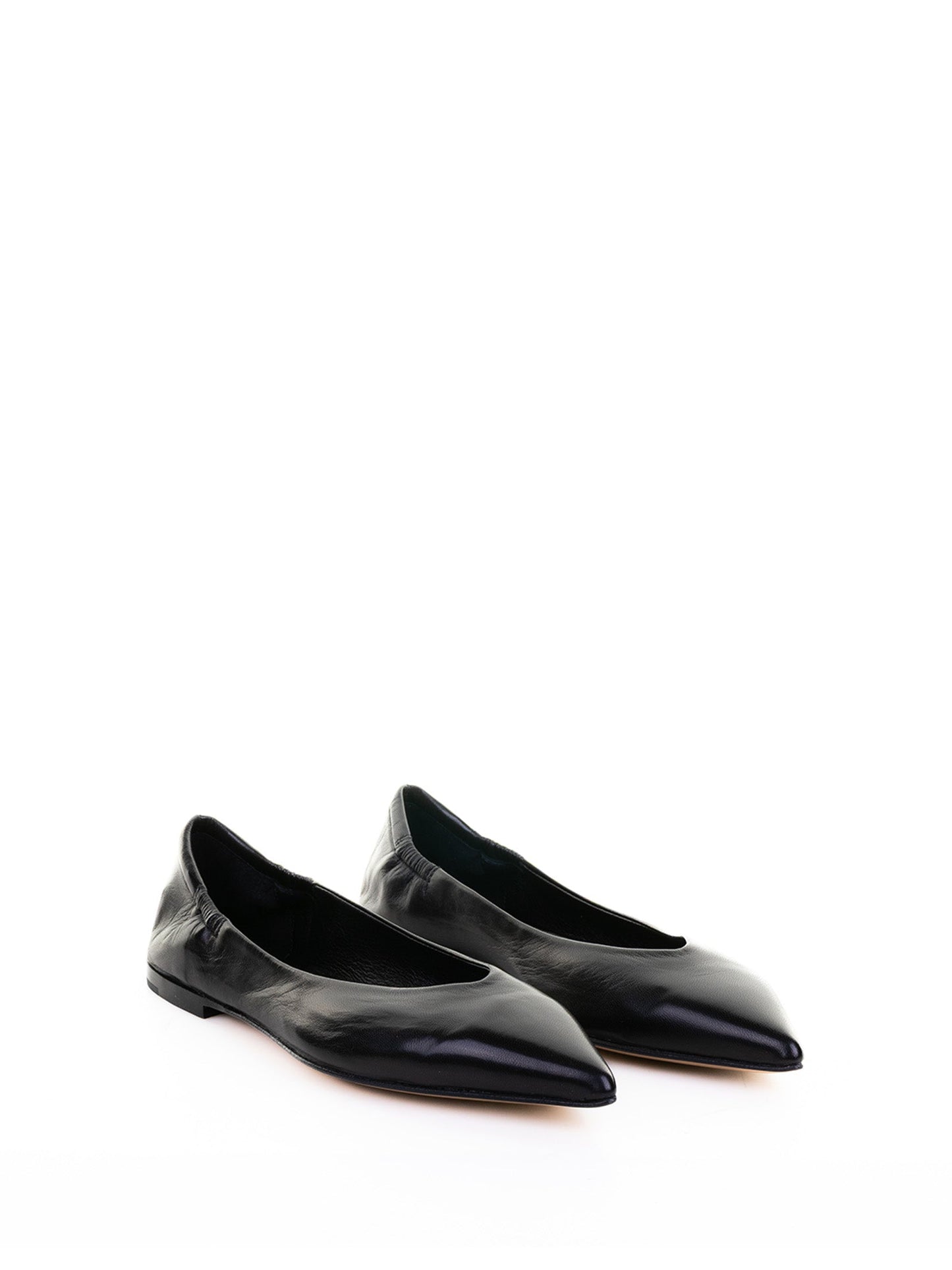 Pomme D'or Black Leather Ballerina