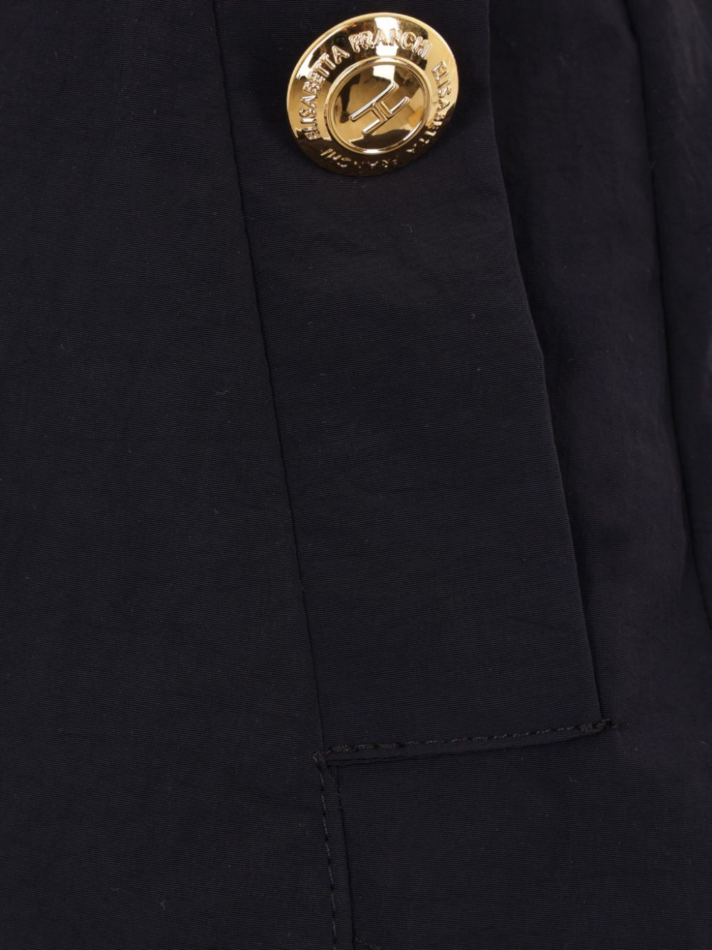 Elisabetta Franchi Black Pants With Gold Zip Buttons