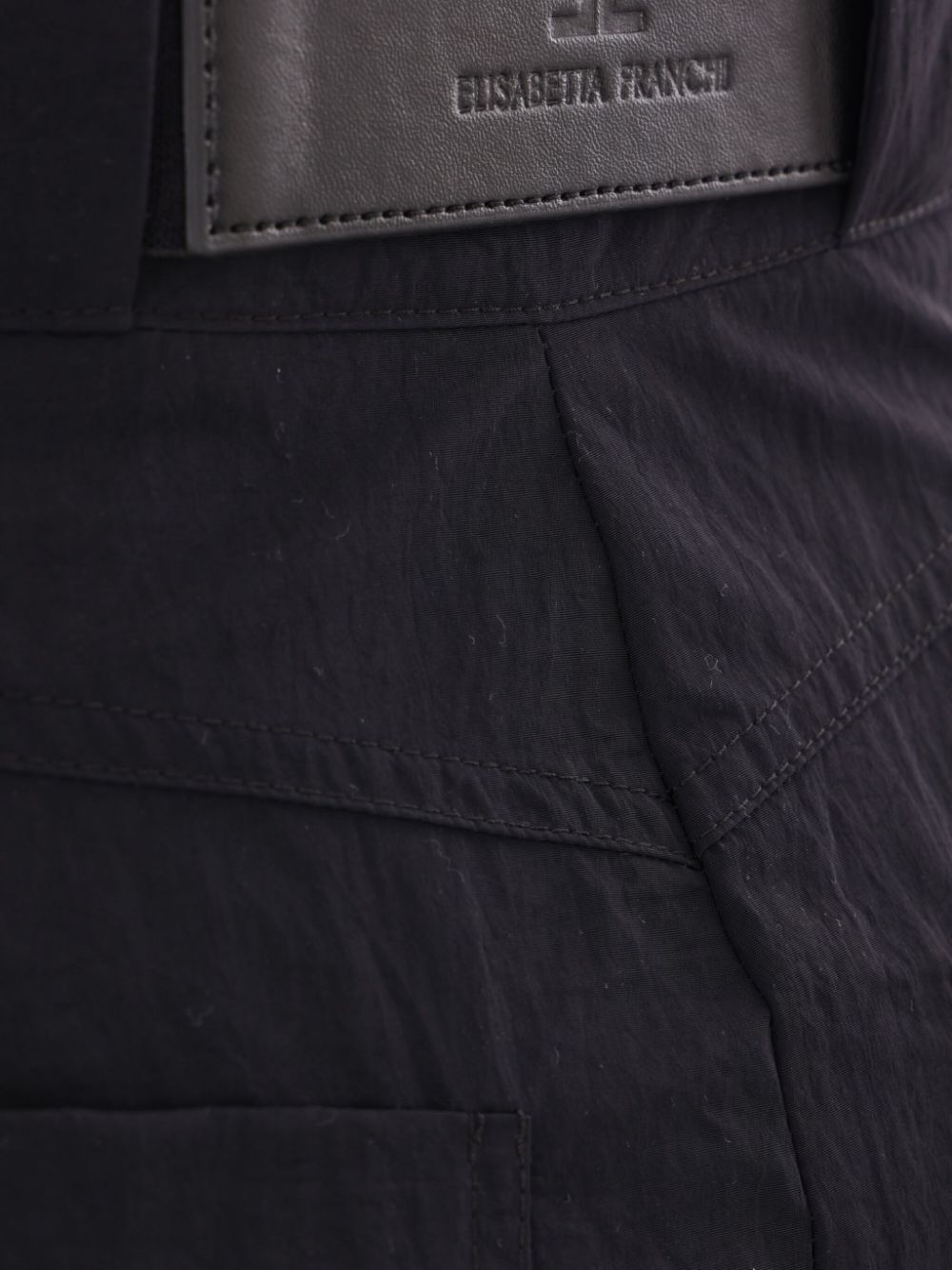 Elisabetta Franchi Black Pants With Gold Zip Buttons
