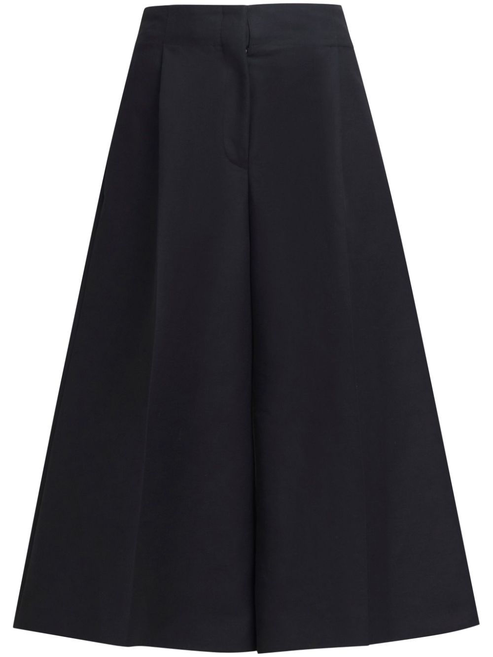 Marni Wide Black Bermuda With Marni Symbol Logo