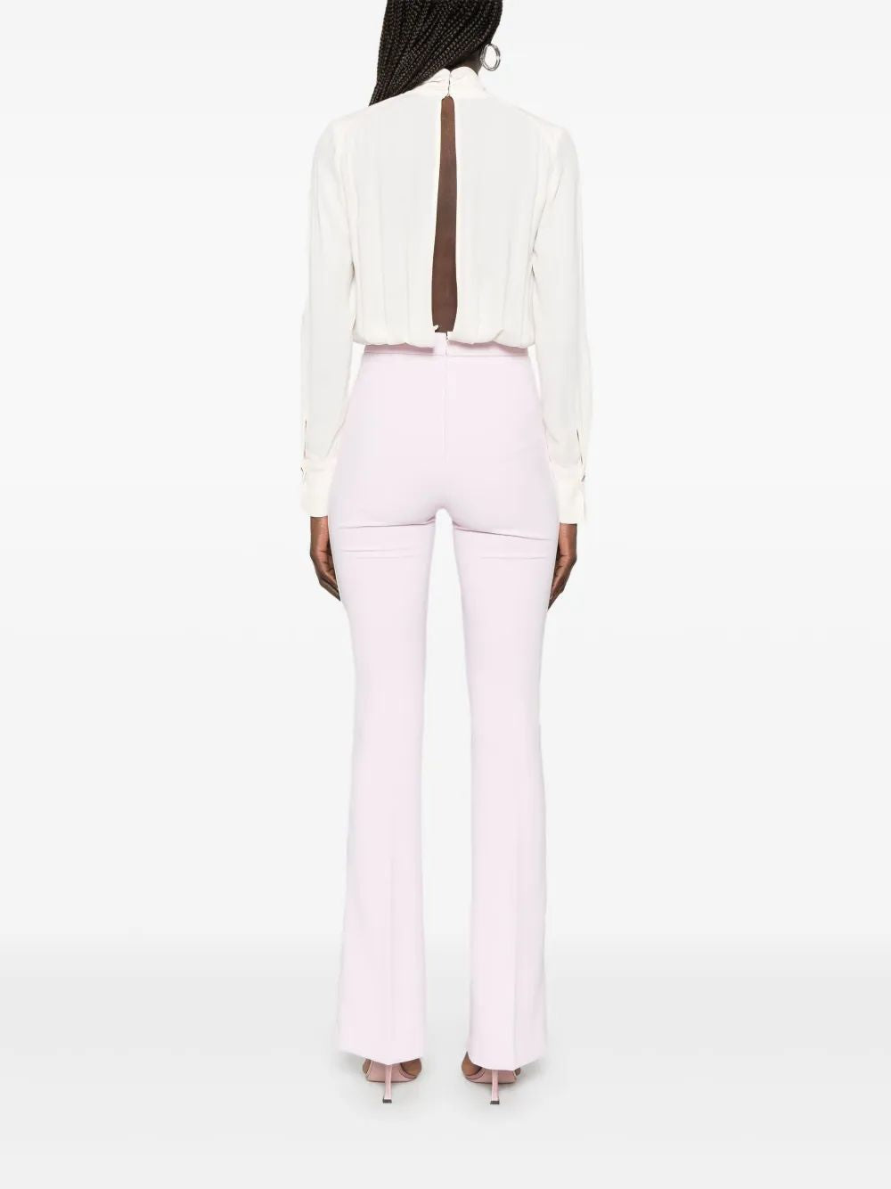 Elisabetta Franchi White Pink Chest Overall