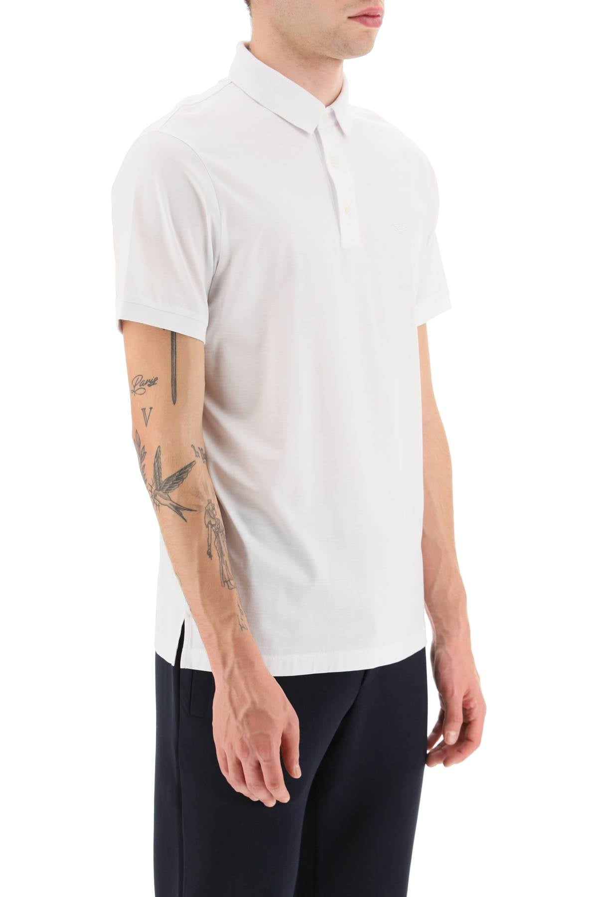Emporio Armani Logo Print Polo Shirt