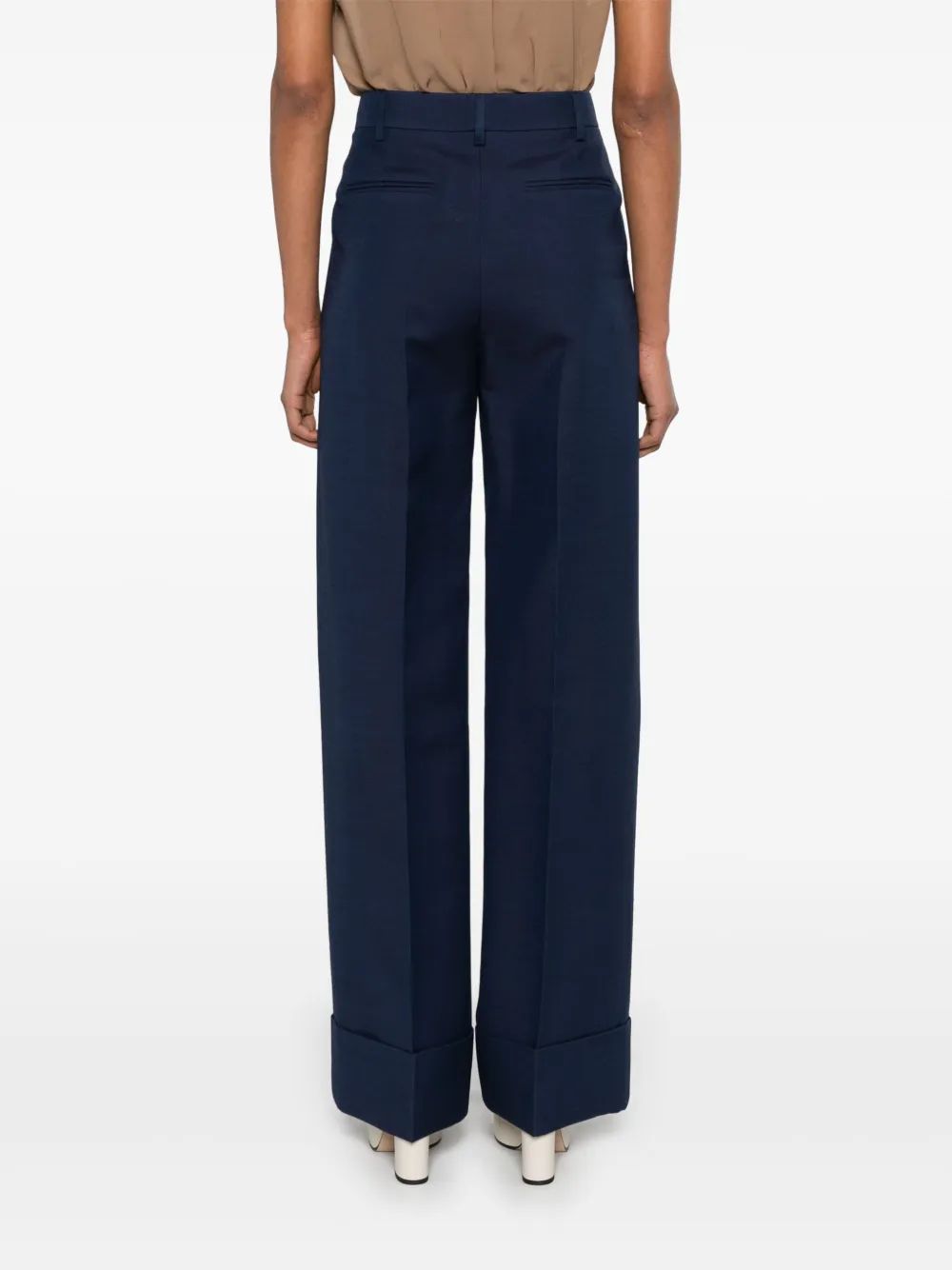 Valentino Navy Pants Wide Leg