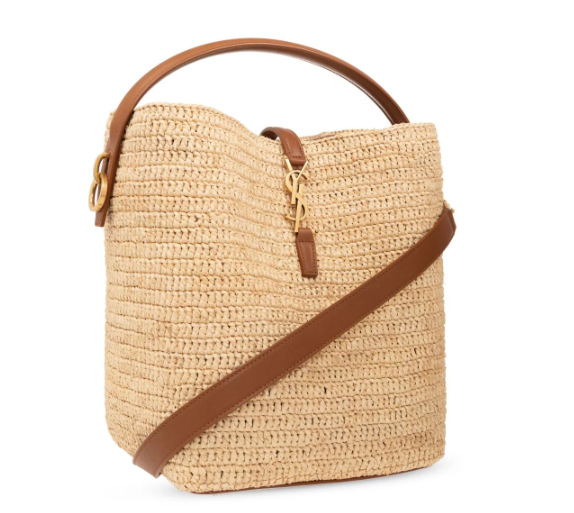 Saint Laurent Natural Brick Tessuto Bags