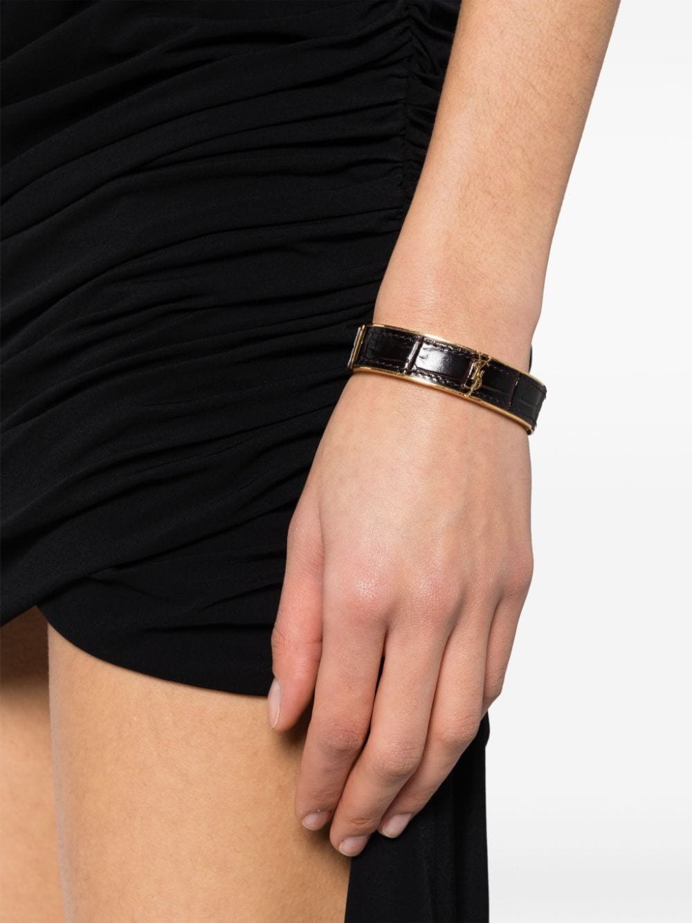 Saint Laurent Fondente Lea And Metal Bijoux