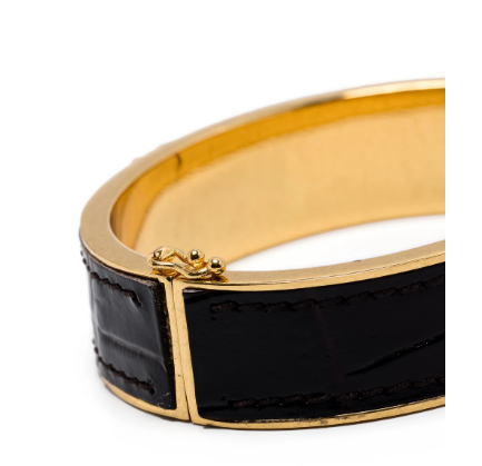 Saint Laurent Fondente Lea And Metal Bijoux