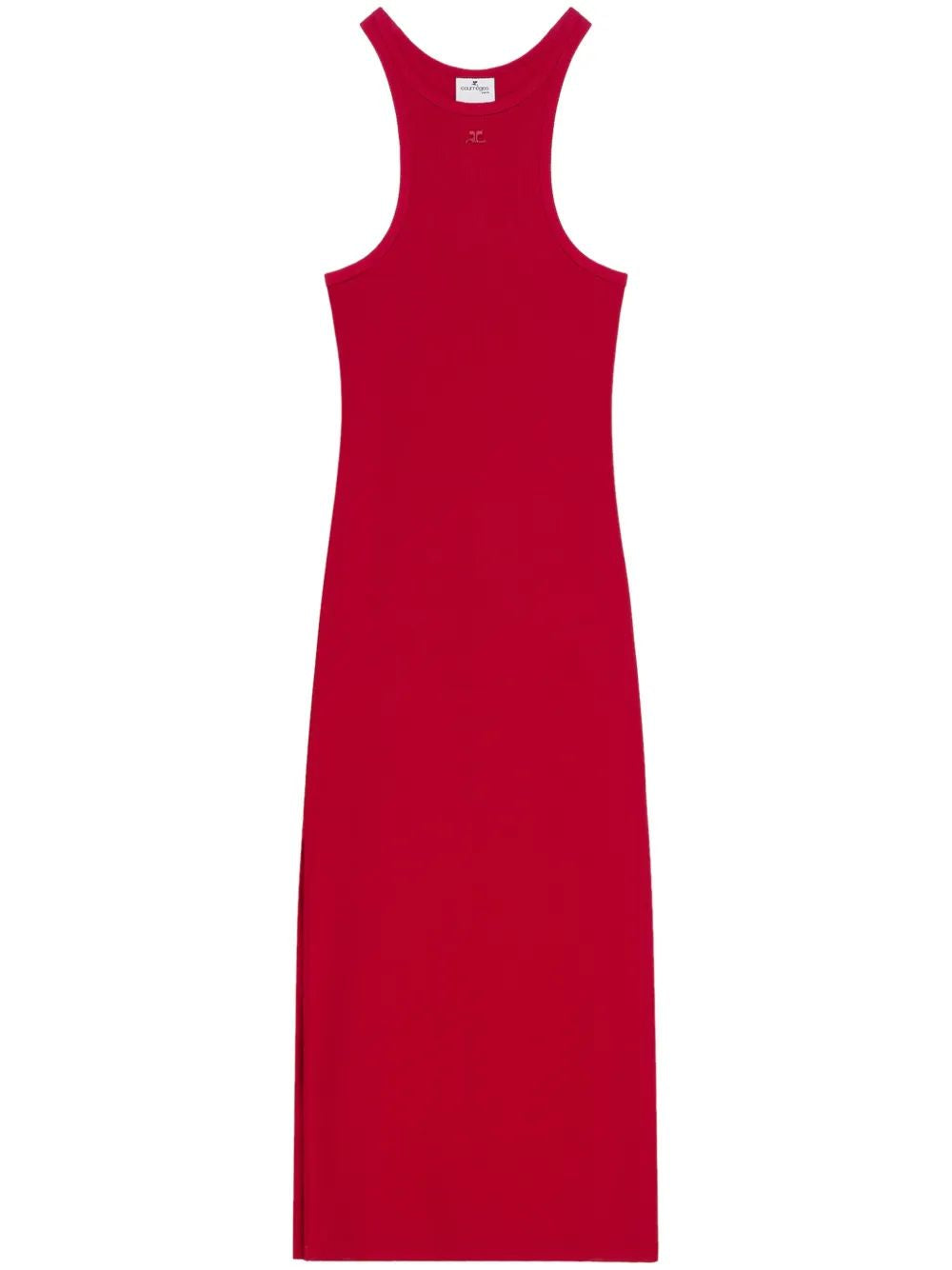 Courregès 90S Scuba Strap Dress Red Canale