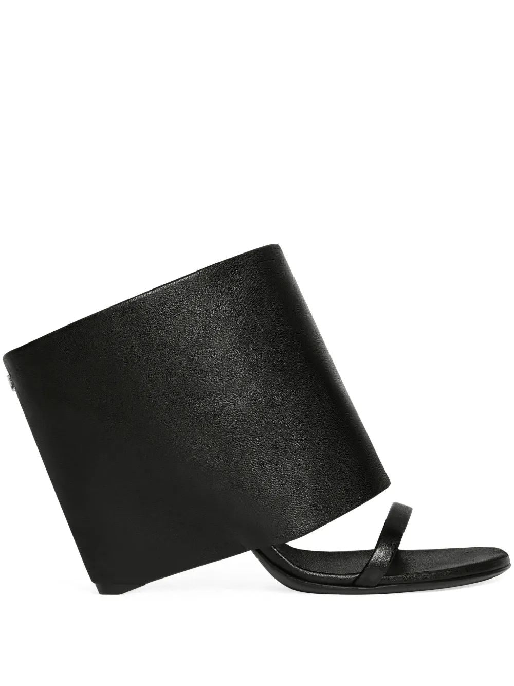Courregès Black Oblique Ankle Band Sandal