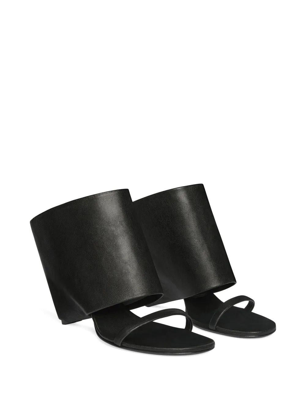 Courregès Black Oblique Ankle Band Sandal