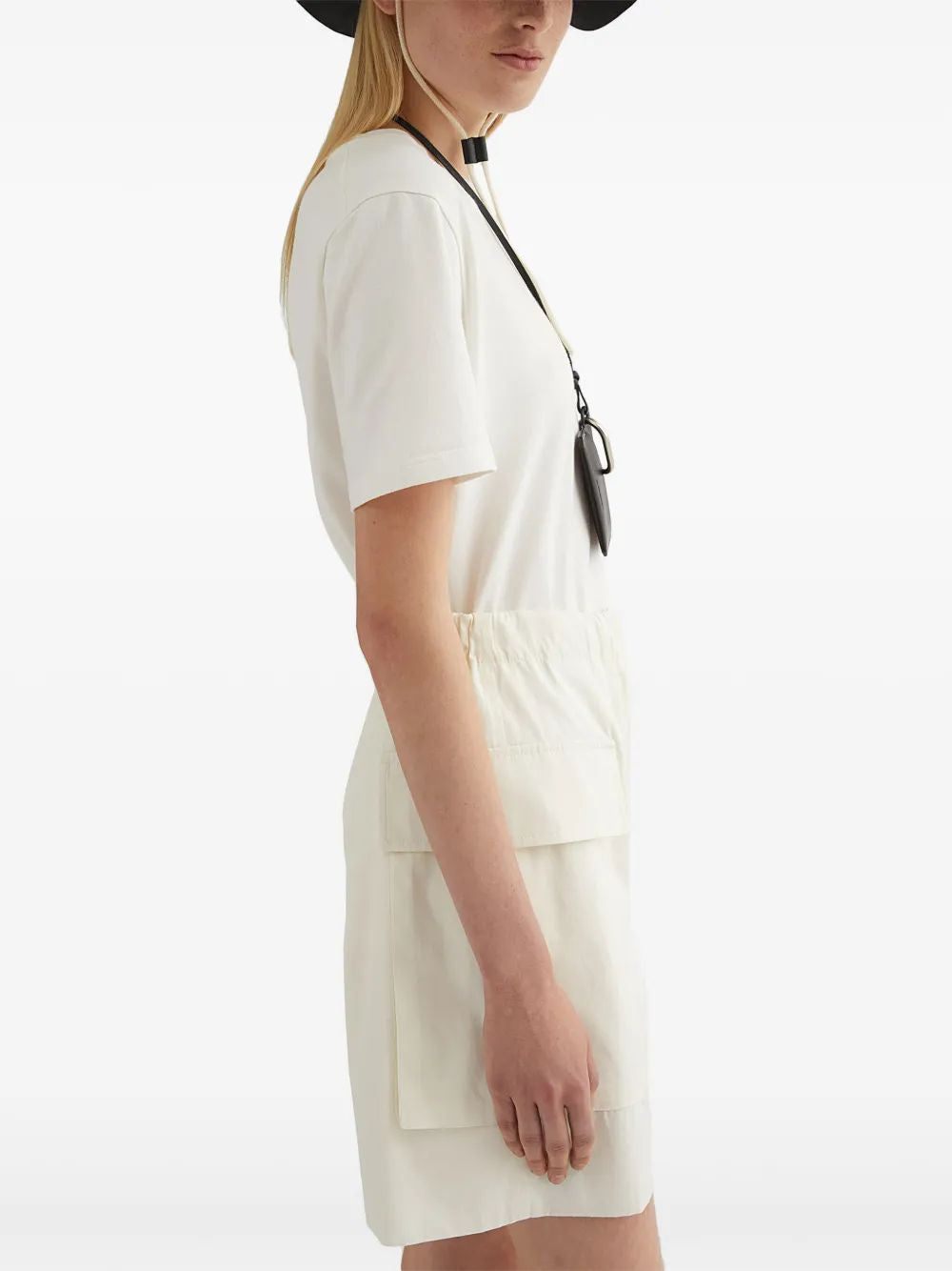 Jil Sander Mc White T-Shirt Camel Logo Label