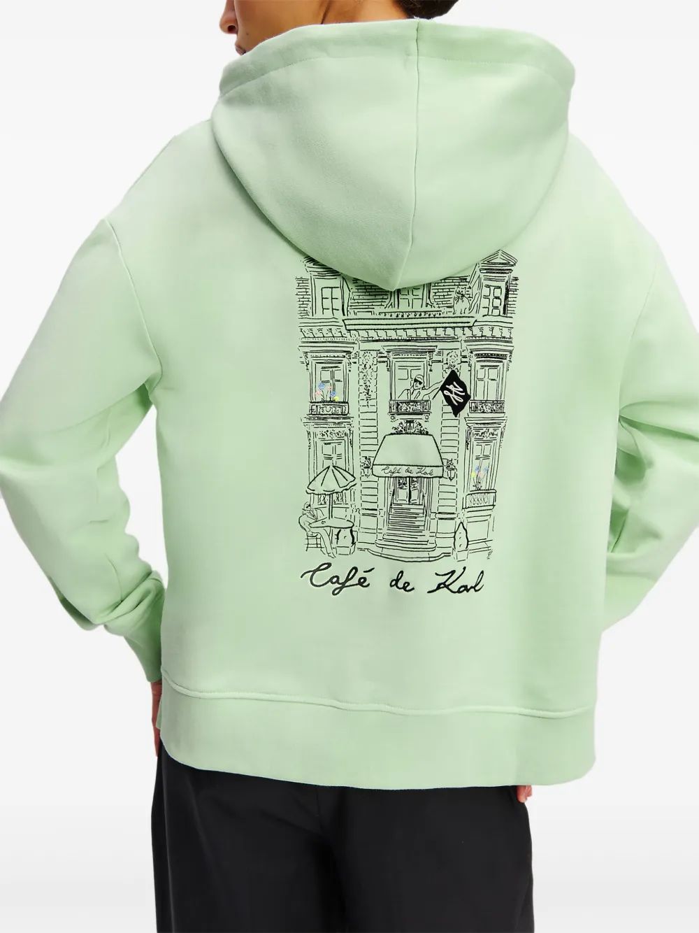 Karl Lagerfeld Green Hoodie Gum Drawing Table