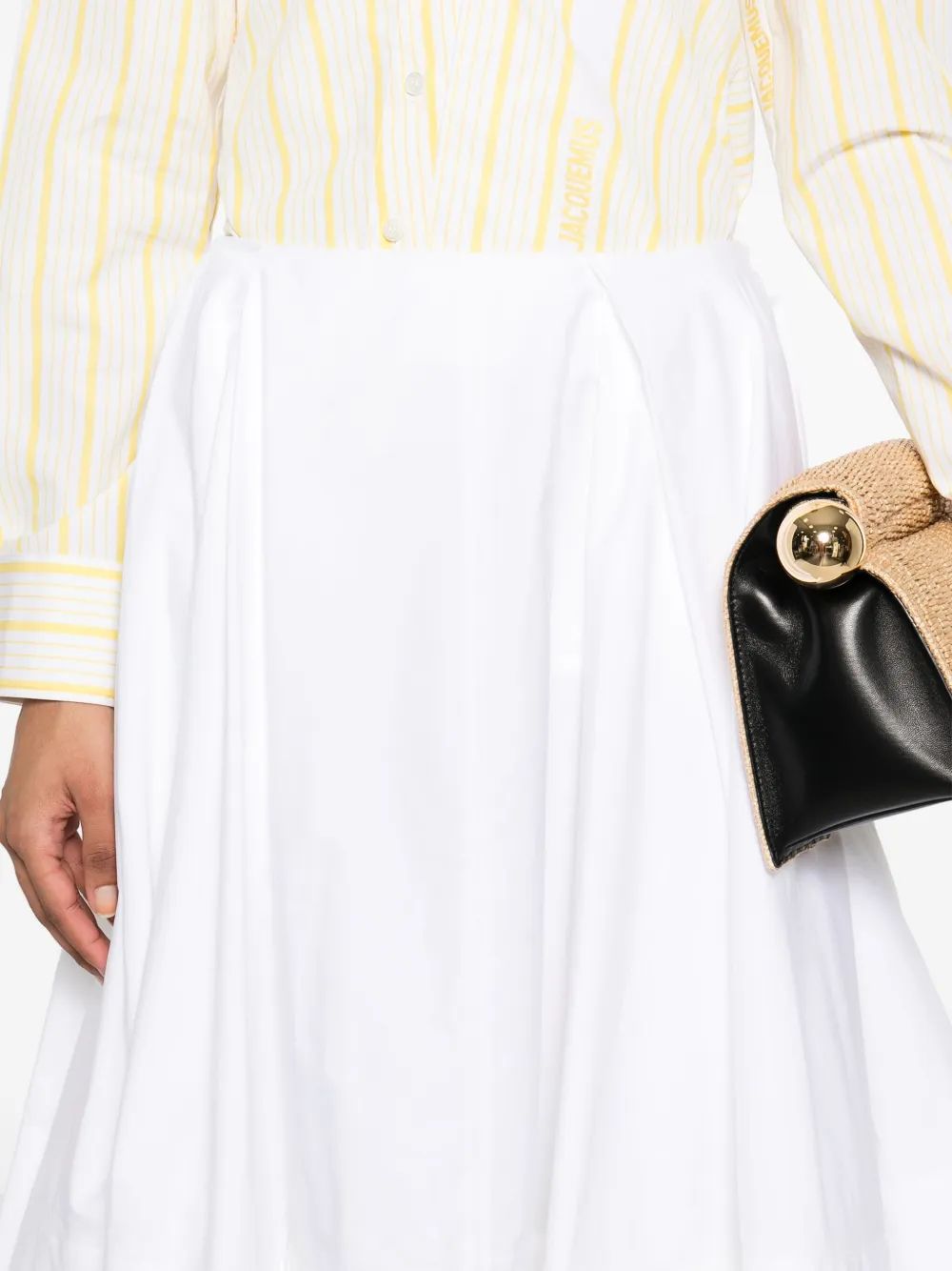 Jacquemus White Salon Skirt With Darts