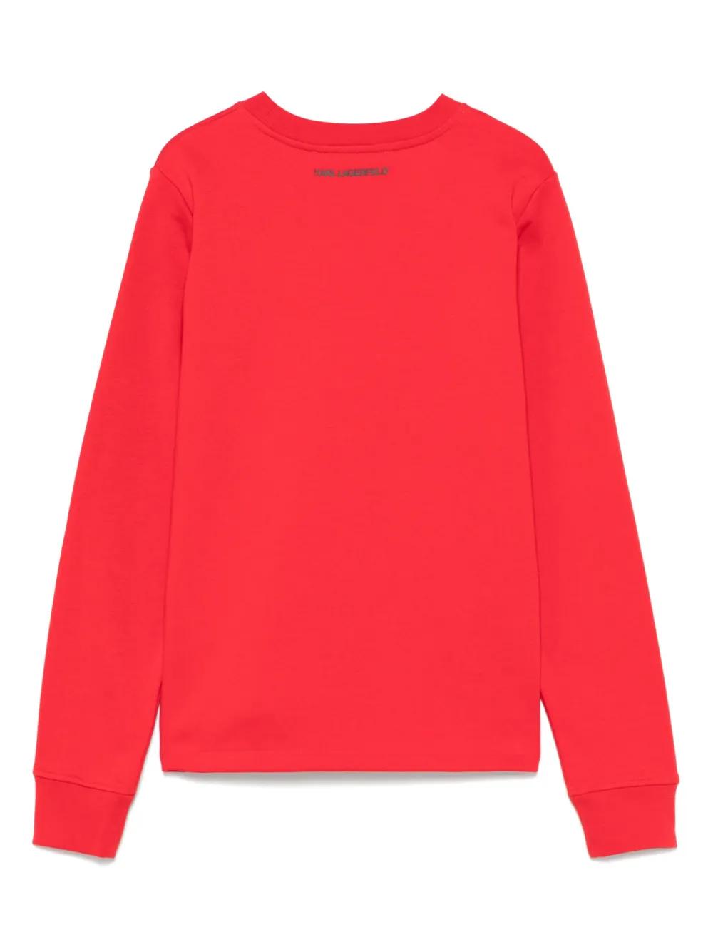 Karl Lagerfeld Red Hem Plush Black Shape