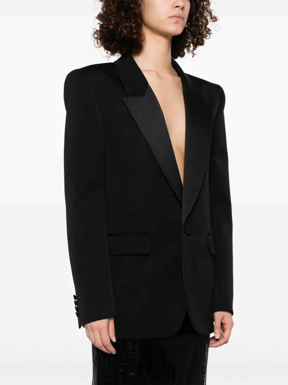 Saint Laurent Black Wool Clothing Jackets