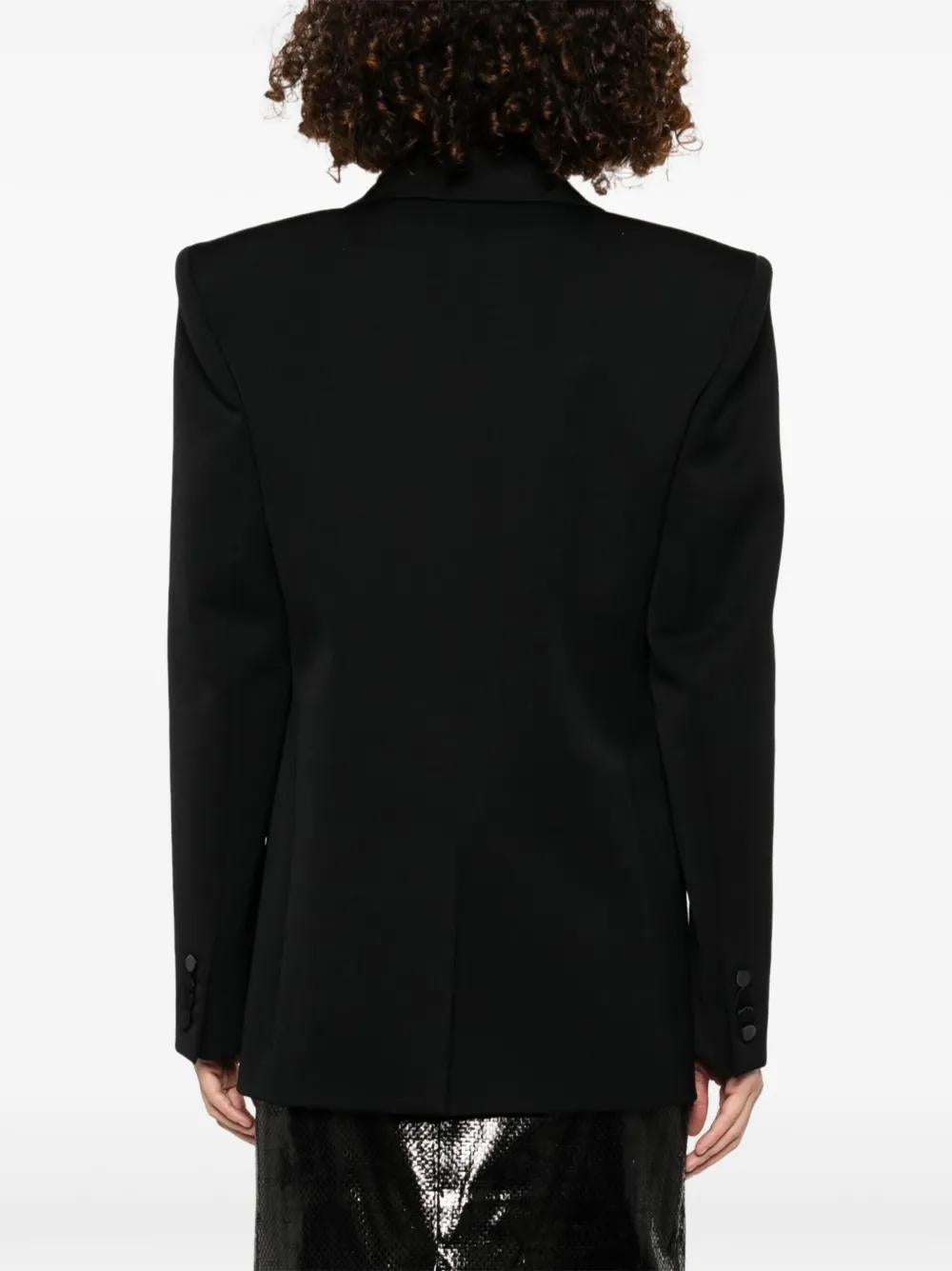 Saint Laurent Black Wool Clothing Jackets