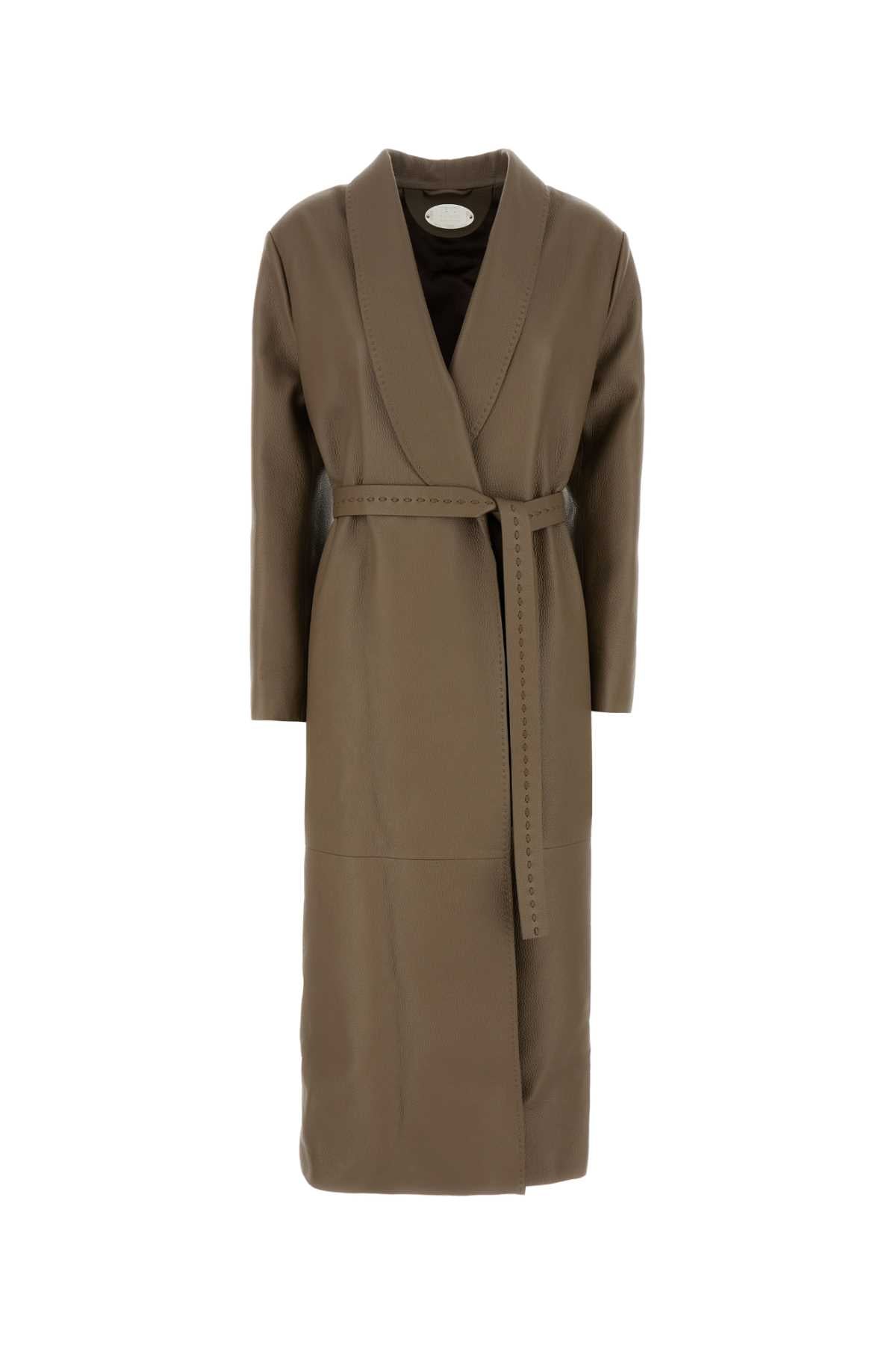 Fendi Mud Leather Coat