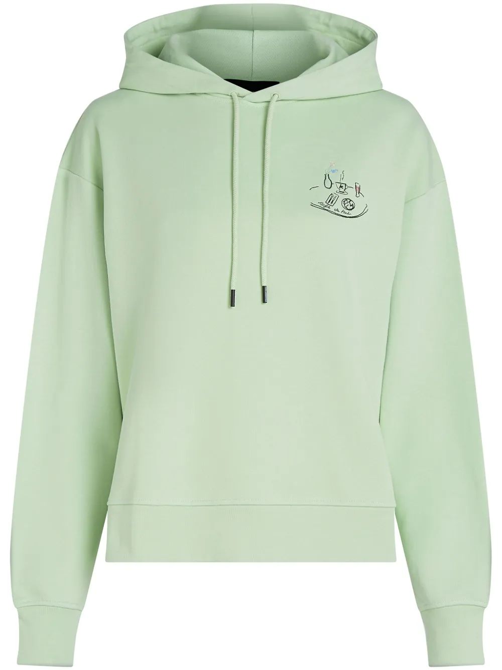 Karl Lagerfeld Green Hoodie Gum Drawing Table