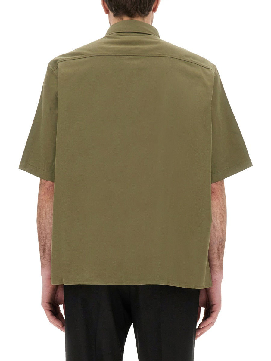 Boss Loose Fit Shirt In Cotton Twill