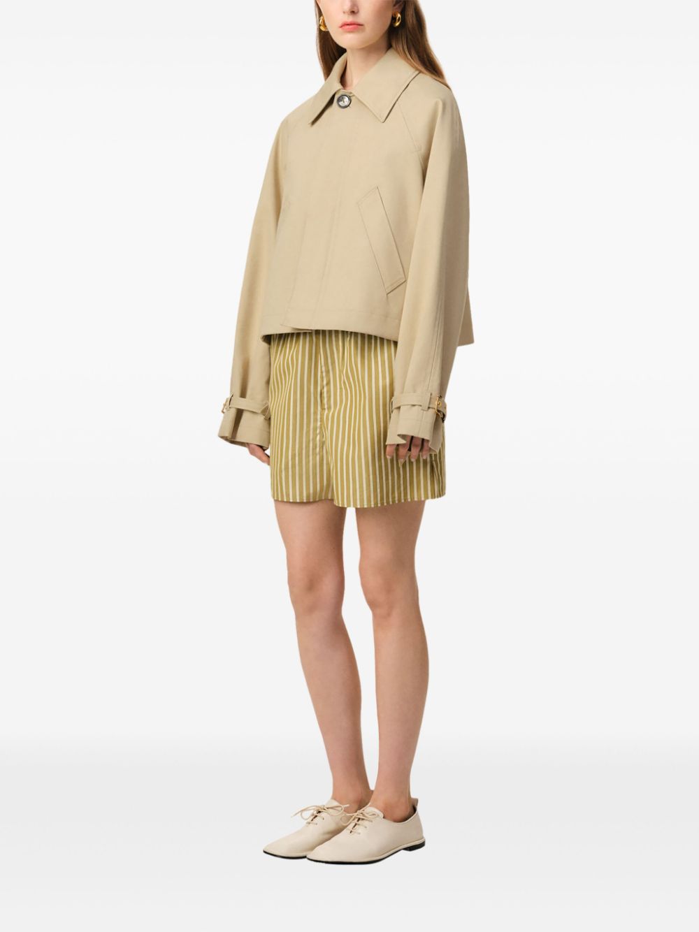 Ami Paris Beige Jacket With Gold Details
