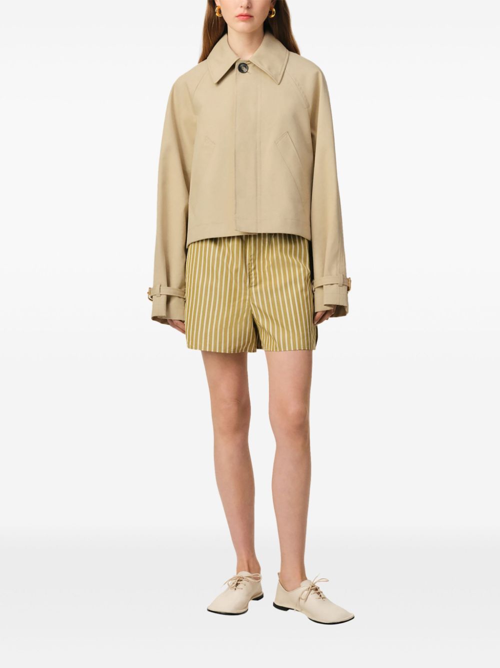 Ami Paris Beige Jacket With Gold Details