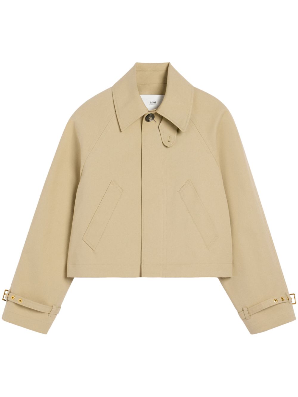 Ami Paris Beige Jacket With Gold Details