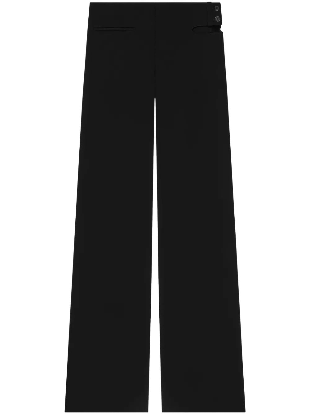 Courregès Black Crepe Baggy Pants Wide Camal