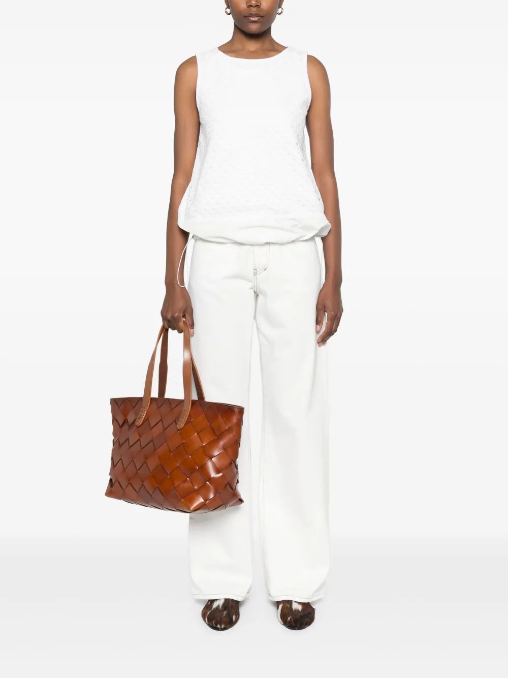 Herno Top Sm Blanco Detalle Bordado