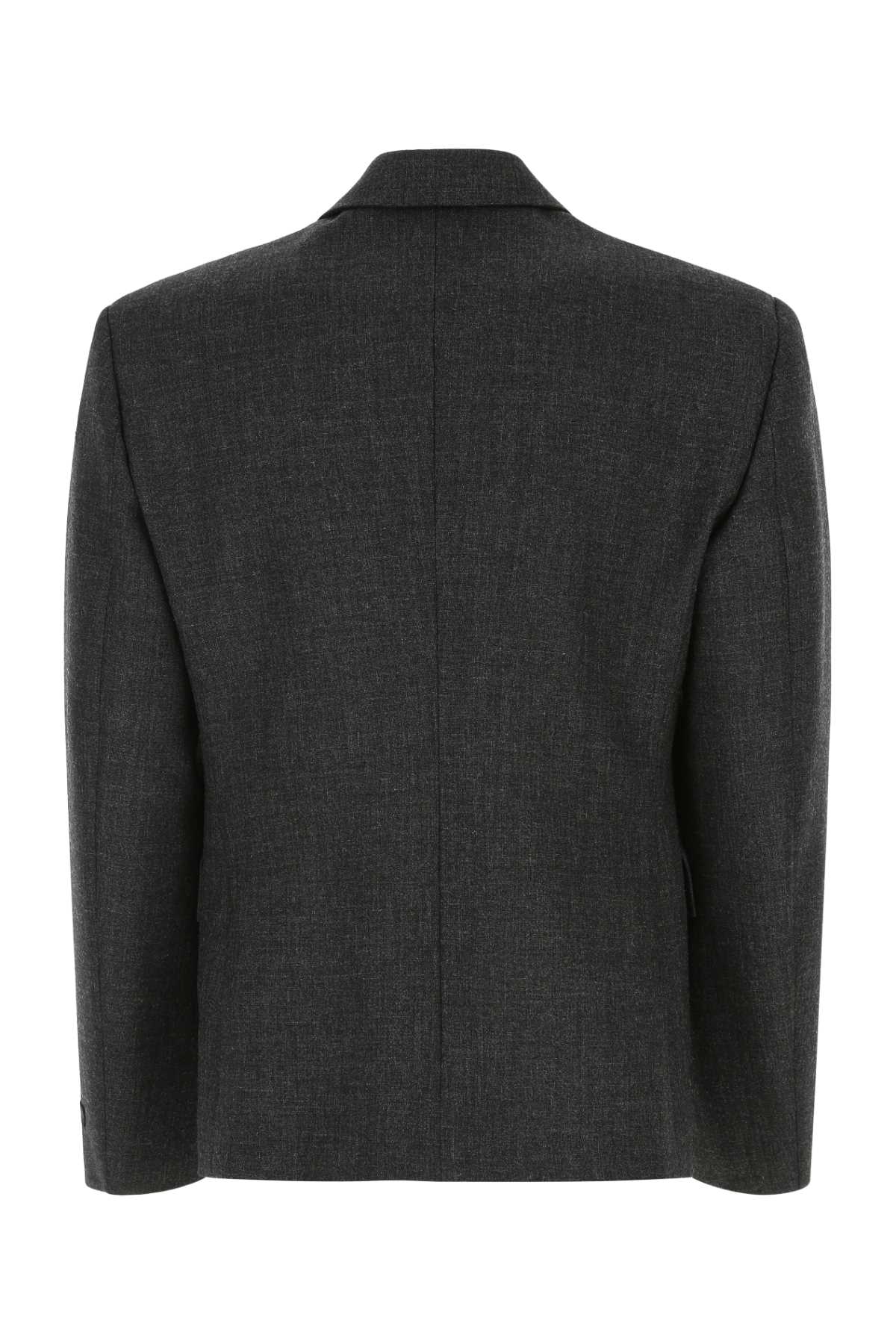 Prada Melange Dark Grey Wool Blazer