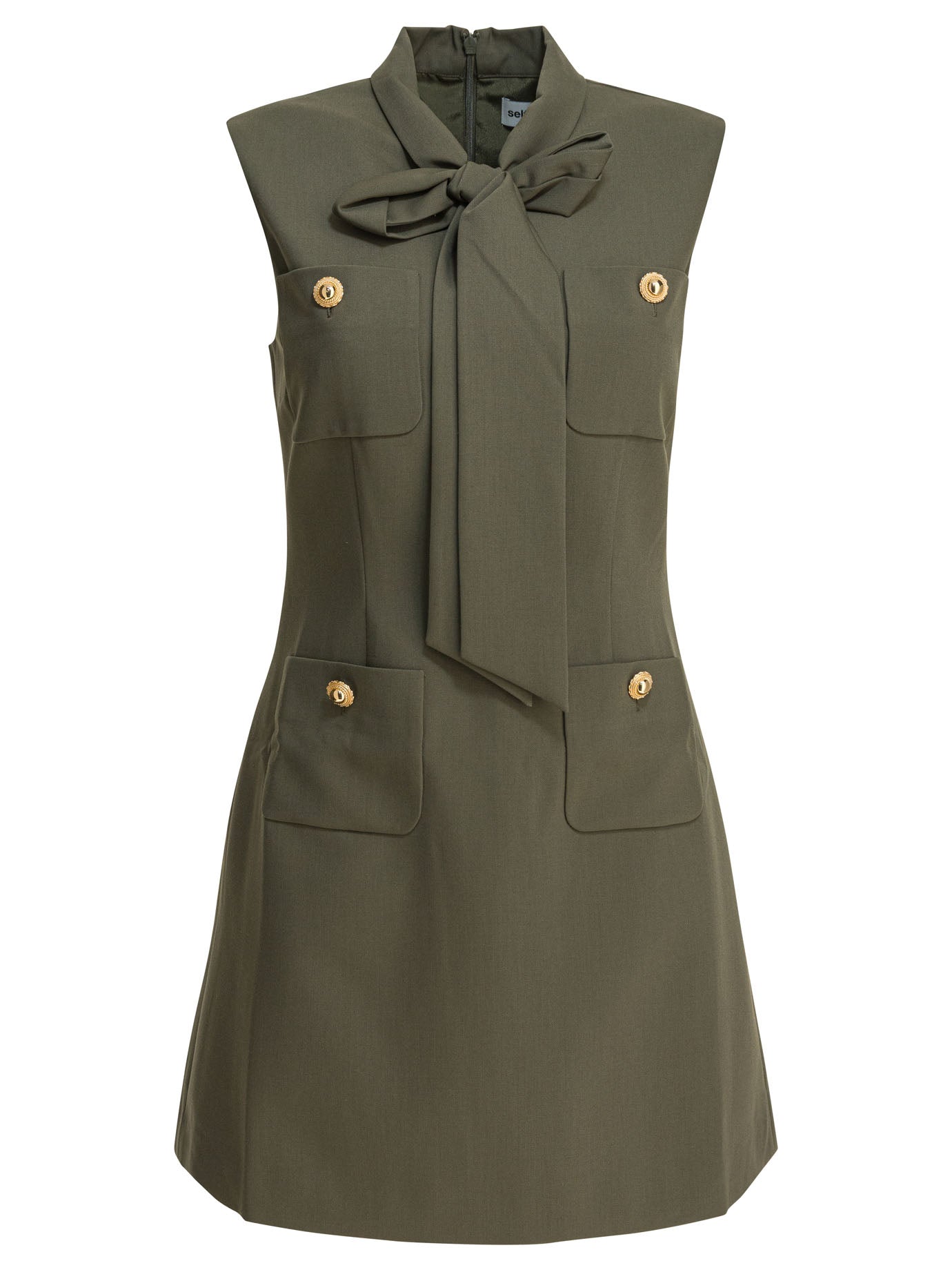 Self-Portrait Twill Mini Dress