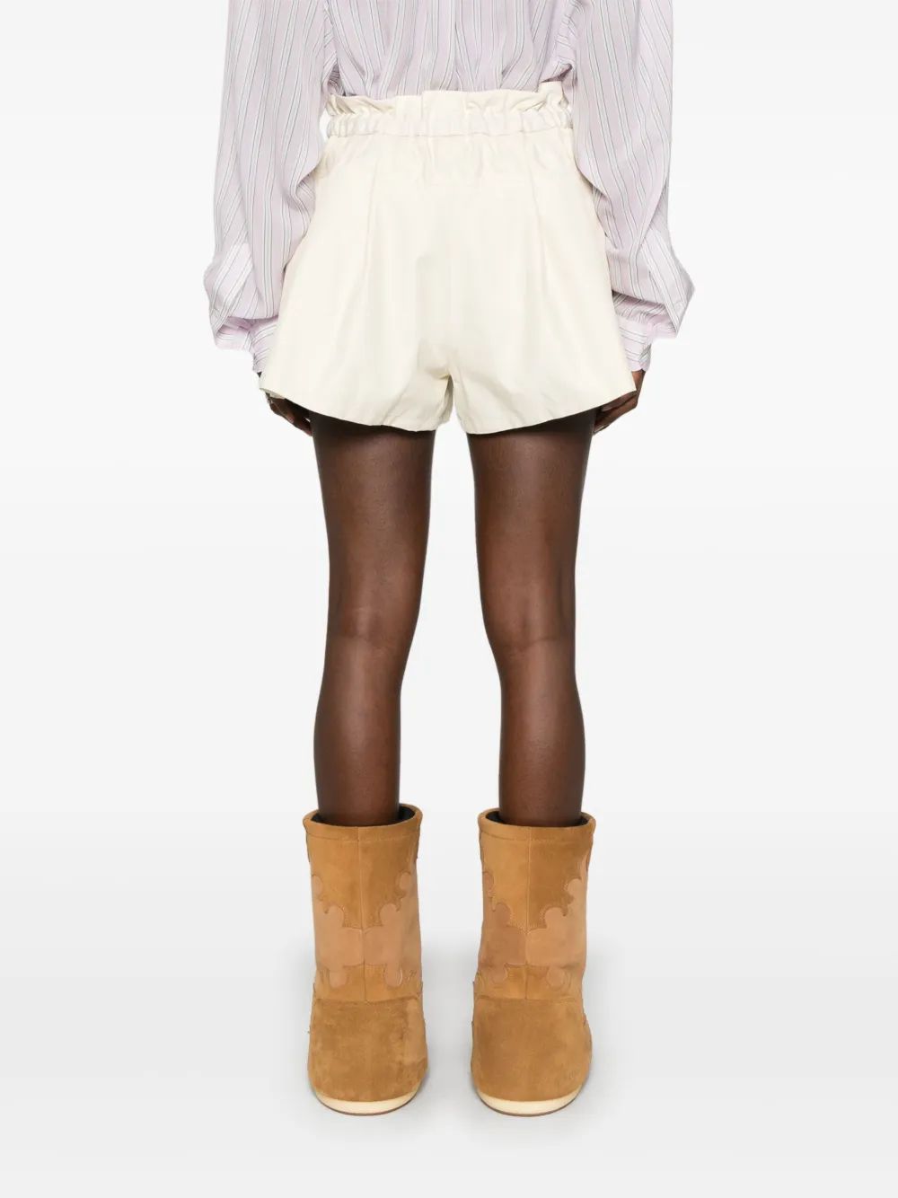 Moncler Natural Drawstring Waist Shorts