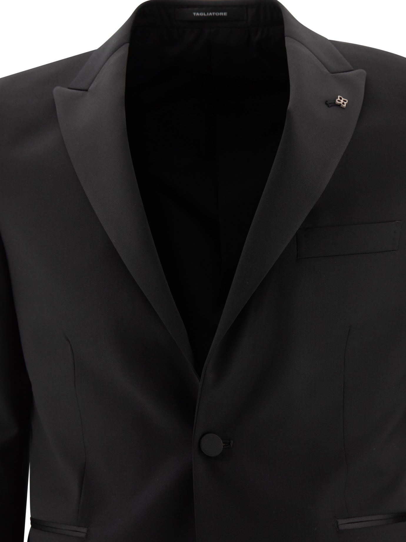 Tagliatore Black Wool Suit