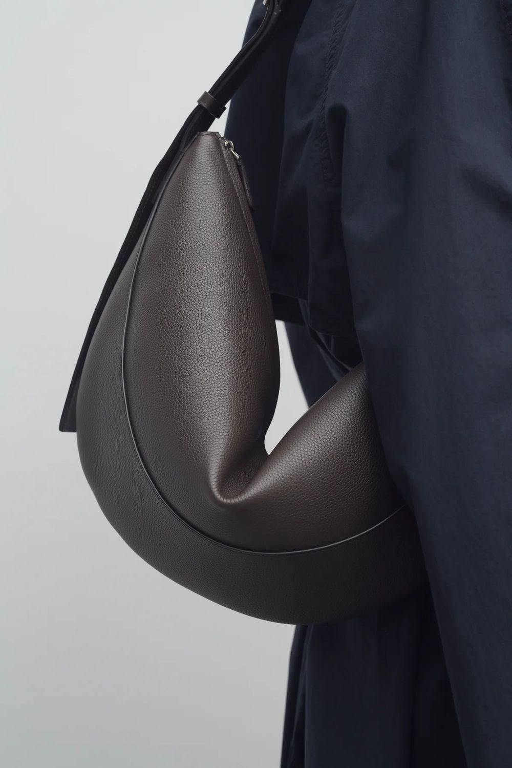 The Row Brown Leather Jouve Shoulder Bag