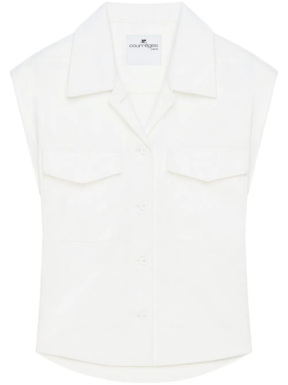 Courregès White Utility Vest With Pockets
