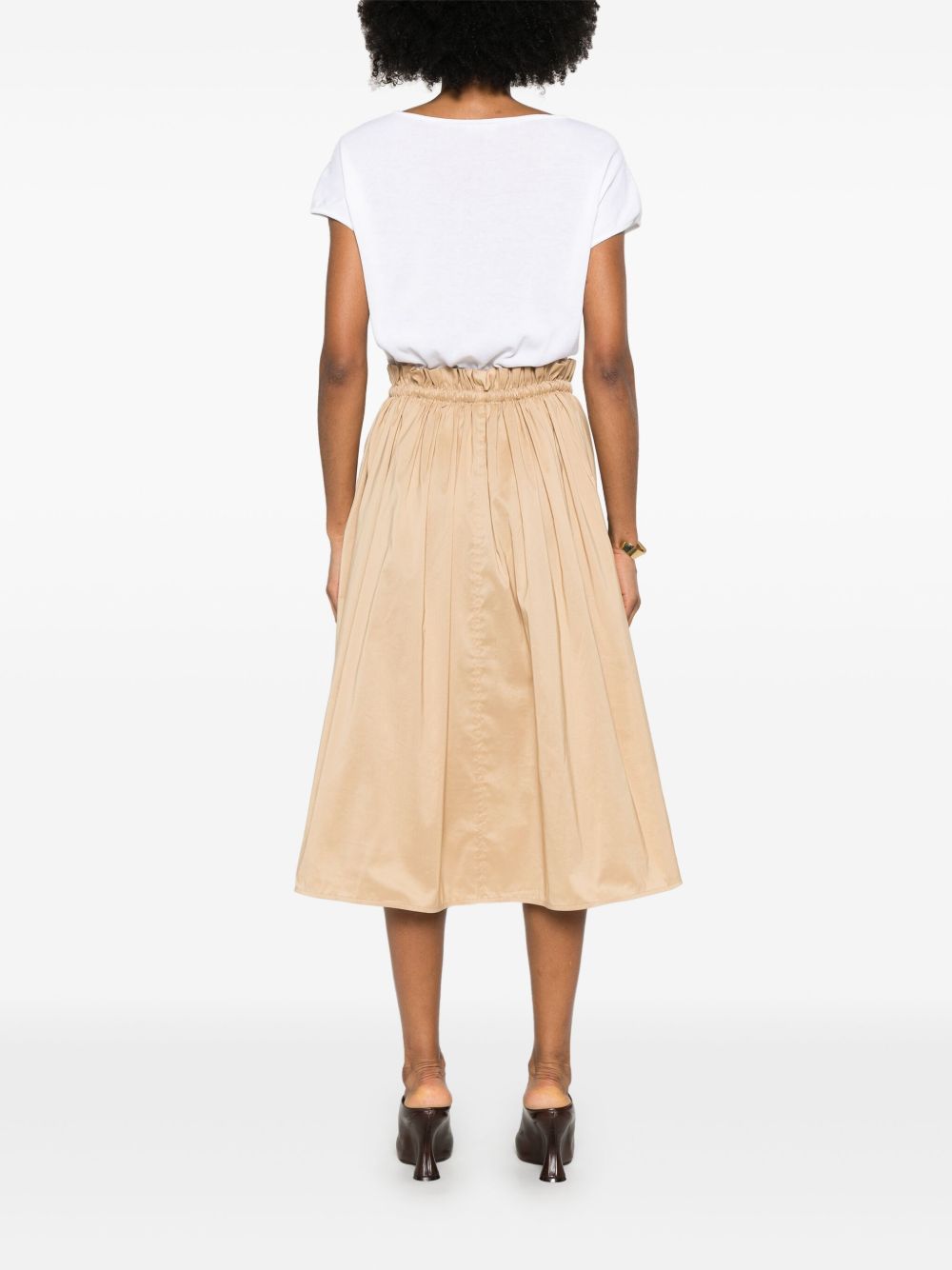 Fabiana Filippi Short-Sleeved Dress In Cotton And Poplin