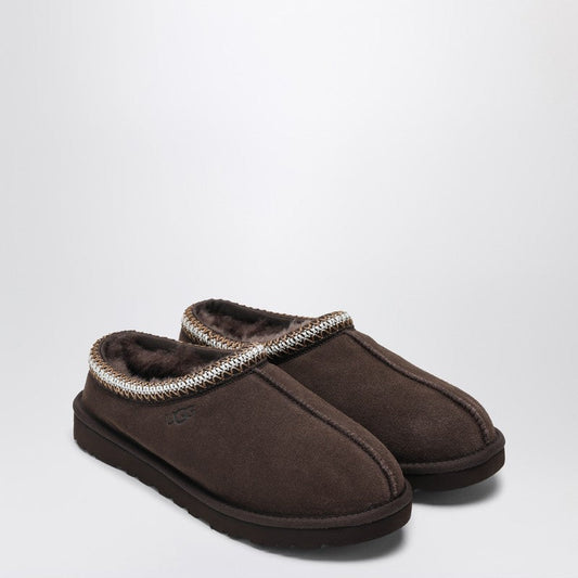 Ugg Tasman Cocoa-Coloured Eather Slip-Ons