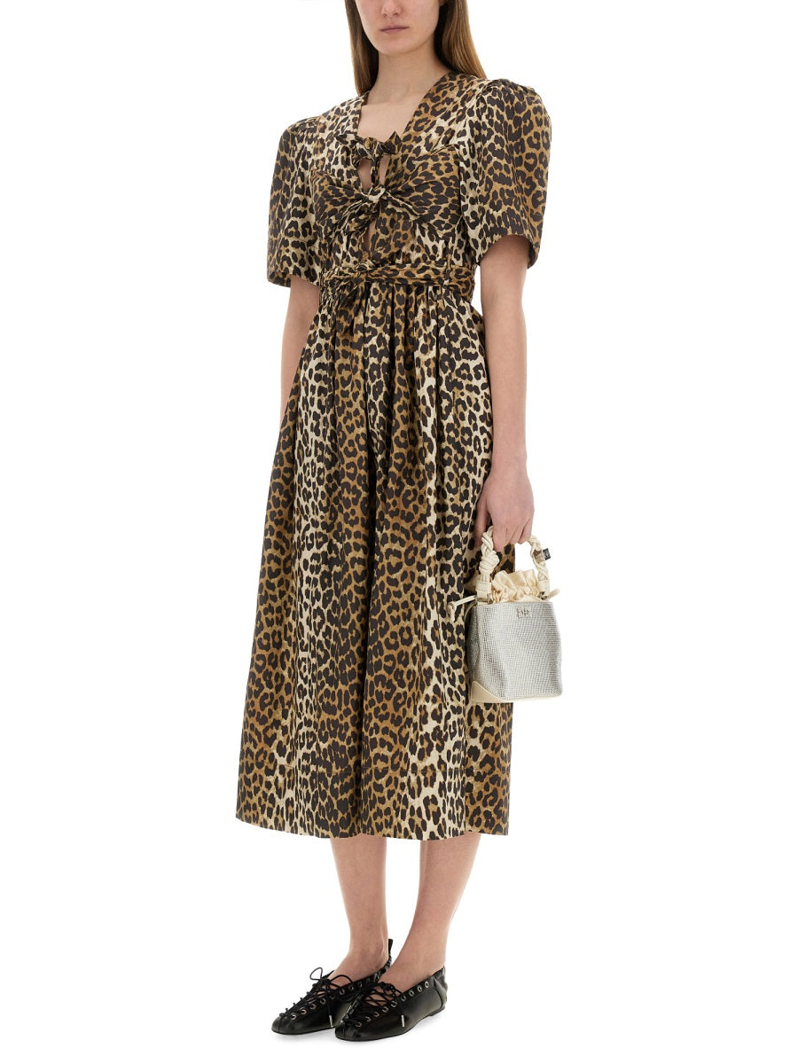 Ganni Animal Print Dress
