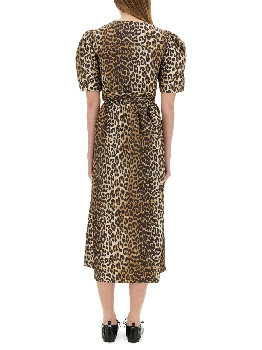 Ganni Animal Print Dress