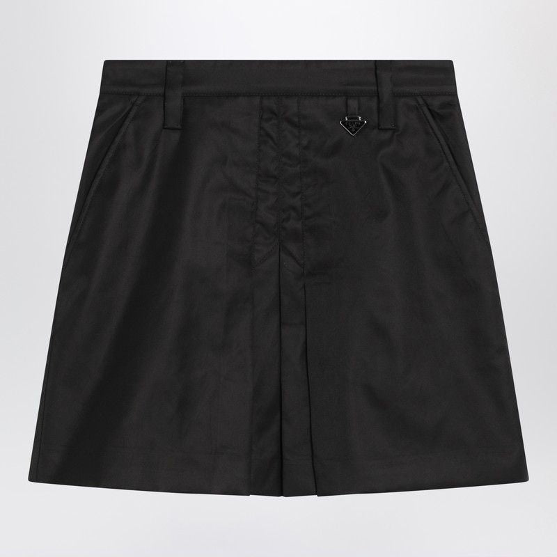 Prada  Black Mini Skirt In Re-Nylon