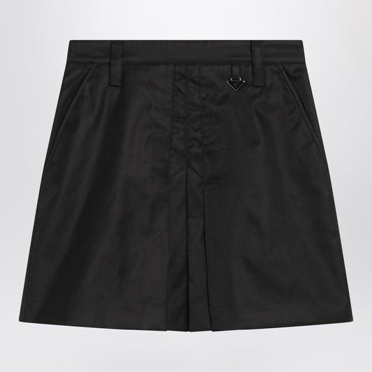 Prada  Black Mini Skirt In Re-Nylon