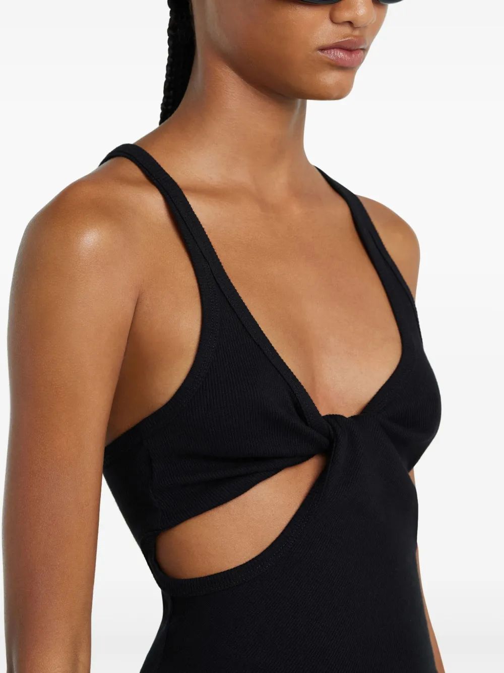 Courregès Tank Top 90S Negro Asimetrico