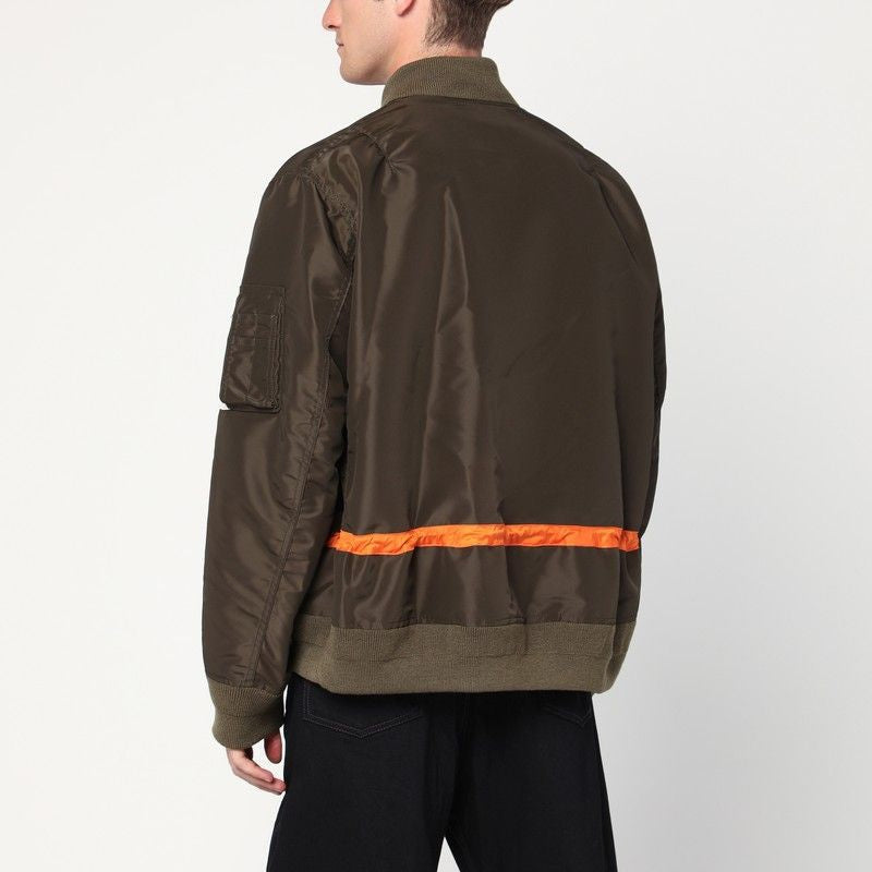 Sacai  Khaki Green Nylon Twill Jacket