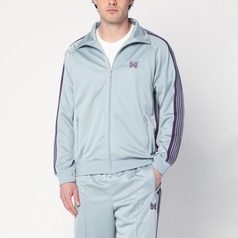 Needles  Gray Blue/Purple Zip Sweatshirt