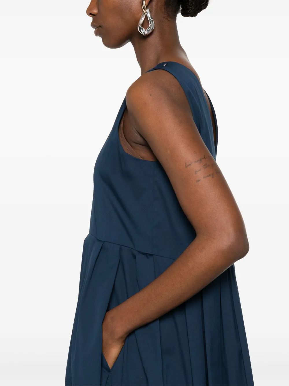 S Max Mara Vestido Sm Moira Azul Petroleo Largo