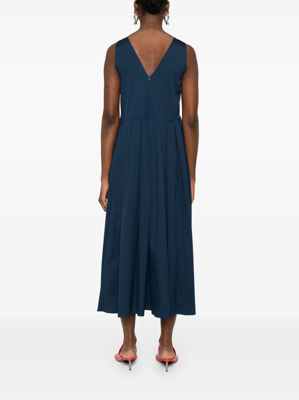 S Max Mara Vestido Sm Moira Azul Petroleo Largo