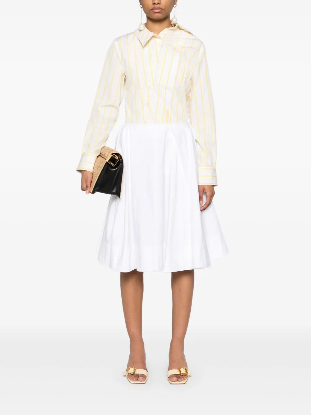 Jacquemus White Salon Skirt With Darts