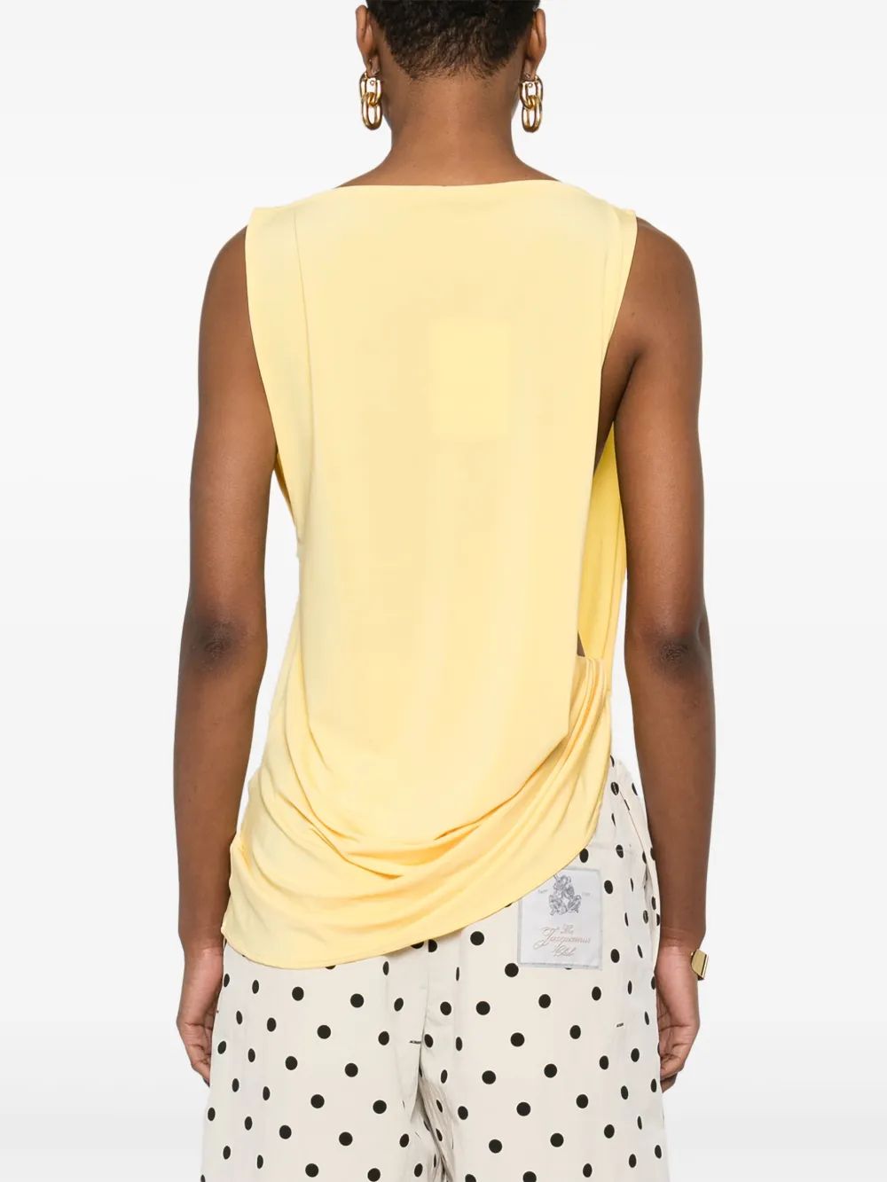 Jacquemus Asymmetric Yellow Peplo Top
