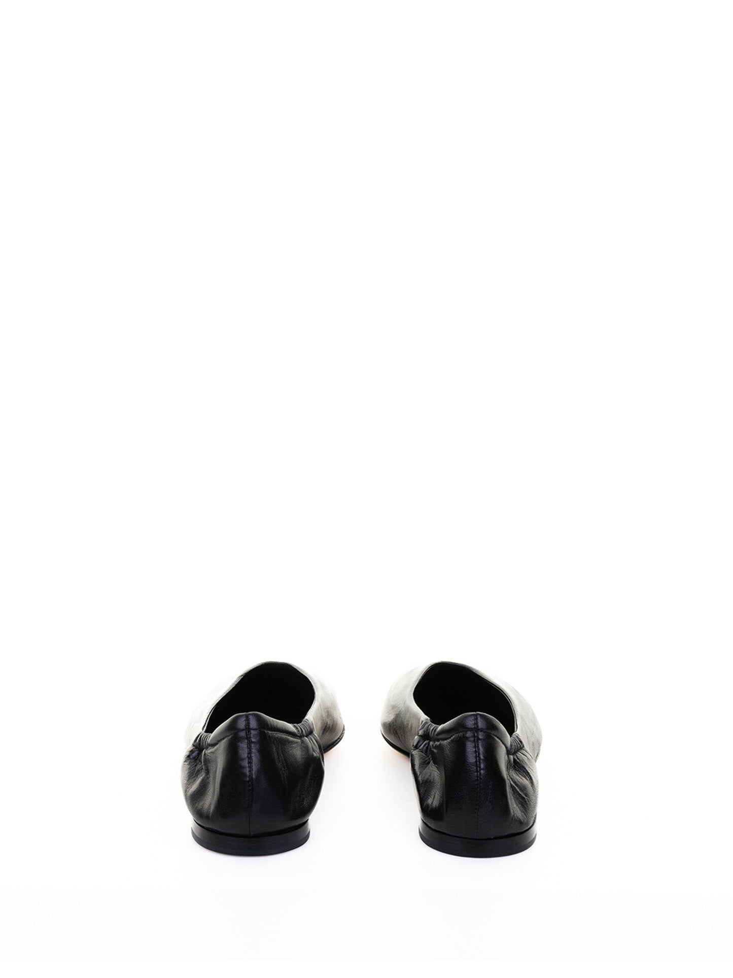 Pomme D'or Black Leather Ballerina